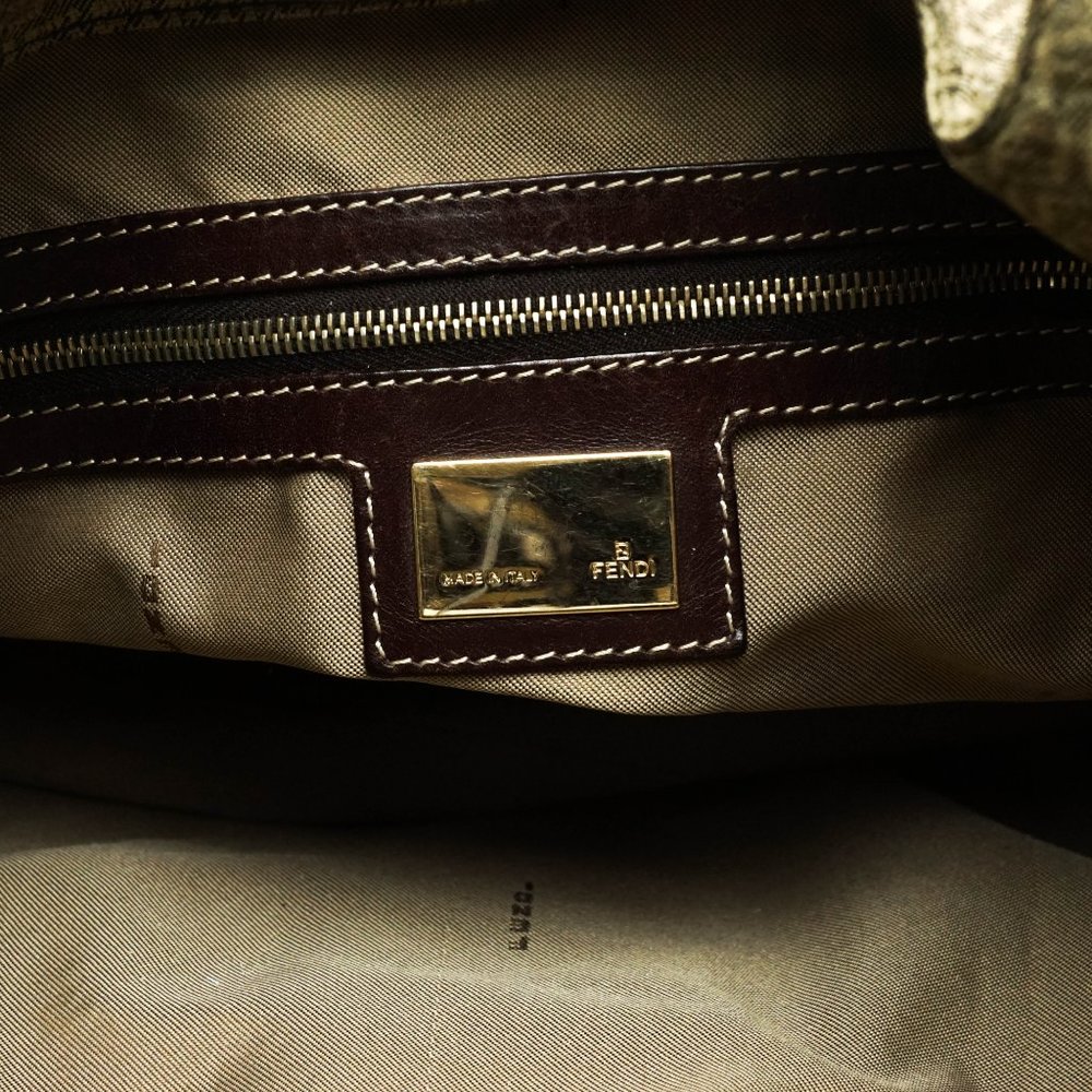 Auth Fendi Tote Bag Brown Canvas #19333F10 - Picture 8 of 11